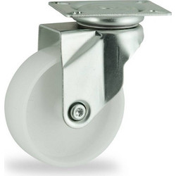 Ροδα πλαστική (Nylon 6) 75mm περιστρεφόμενη βάση 70Kg αντοχή