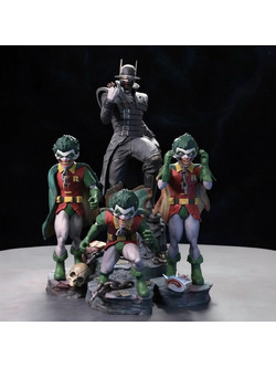 Φιγούρα Batman who Laughs and Three Robin from DC 3D εκτυπωμένη