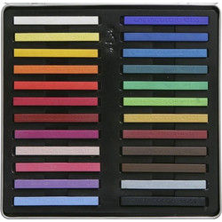 HARD PASTEL CRETACOLOR 24 ΧΡΩΜΑΤΩΝ (7 Χ 7Μ, ΜΗΚΟΣ 72ΜΜ) ΣΕ ΜΕΤΑΛΛΙΚΟ ΚΟΥΤΙ