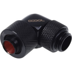 Alphacool HF 13/10 Threaded Grommet 90 Degree Rotatable G1 / 4 Deep Black