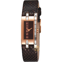Esprit Pico Rose Snake Γυναικείο Ρολόι με Καφέ Δερμάτινο Λουράκι ES103182006