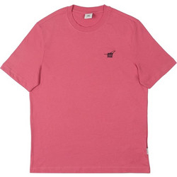 HENRY COTTONS T-SHIRT ΛΑΙΜΟΚΟΨΗ 100%ΒΑΜΒΑΚΙ ΜΕ ΚΕΝΤΗΜΕΝΟ LOGO ΕΜΠΡΟΣ ΚΑΝΟΝΙΚΗ ΓΡΑΜΜΗ