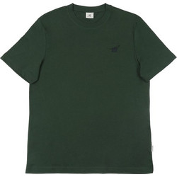 HENRY COTTONS T-SHIRT ΛΑΙΜΟΚΟΨΗ 100%ΒΑΜΒΑΚΙ ΜΕ ΚΕΝΤΗΜΕΝΟ LOGO ΕΜΠΡΟΣ ΚΑΝΟΝΙΚΗ ΓΡΑΜΜΗ