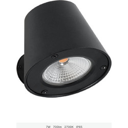 GloboStar(R) GARDENIA 60799 Φωτιστικό Τοίχου - Απλίκα Αρχιτεκτονικού Φωτισμού Εσωτερικού/Εξωτερικού Χώρου Up or Down LED 7W 700lm 60 AC220-240V Αδιάβροχο IP65 - Σώμα Αλουμινίου & Tempered Glass - Μ9.5