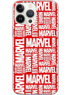 Marvel(R)Full Print Logo Θήκη για iPhone 14-Red