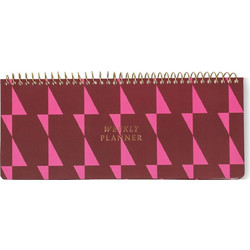 DW WPP-1001EU WEEKLY PLANNER PAD - BURGUNDY + PINK