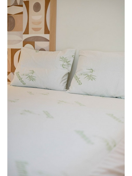 Sidirela ΚΑΛΥΜΑ ΣΤΡΩΜΑΤΟΣ BAMBOO 120Χ200+30 CM Ε-3437