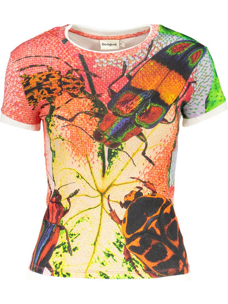 DESIGUAL WOMEN'S SHORT-SLEEVED T-SHIRT, RED Κόκκινο