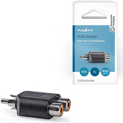 NEDIS CAGB24940BK Αντάπτορας RCA αρσ. - 2x RCA θηλ. - NEDIS