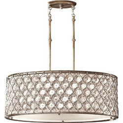 Feiss Lucia Κρεμαστό Φωτιστικό Οροφής Burnished Silver E1-FE-LUCIA-P-A