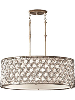Feiss Lucia Κρεμαστό Φωτιστικό Οροφής Burnished Silver E1-FE-LUCIA-P-A