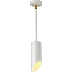 Elstead Lighting Quinto Κρεμαστό Φωτιστικό Οροφής White Aged Brass E1-QUINTO1P-WAB