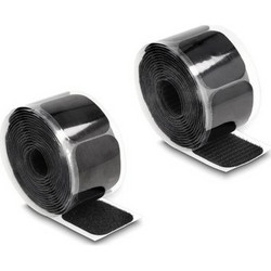 POWERTECH αυτοκόλλητα τύπου Velcro TIES-067 σε ρολό 5m, 45x50mm, μαύρο