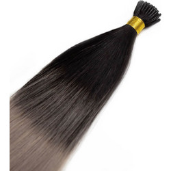 Seamless1 Micro Ring (i-tip) Hair Extensions Φυσική Τρίχα Remy Salt n Pepper
