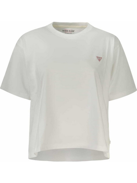 GUESS JEANS WOMEN'S SHORT-SLEEVE T-SHIRT WHITE Λευκό