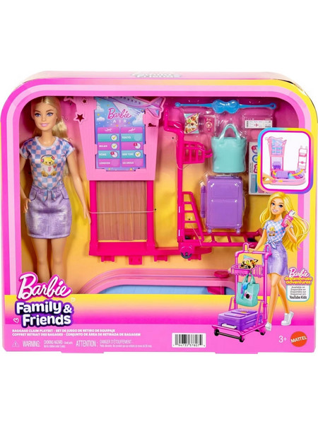 Mattel Barbie Family & Friends Baggage Claim Playset