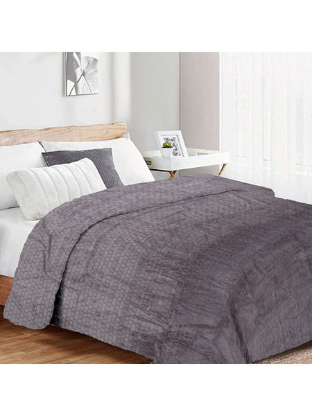 Κουβέρτα Fleece Μονή (160x220) Dimcol Brick 06 Grey