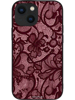 Sonique Diva Series Back Cover Burgundy Lace (iPhone 13 Mini)