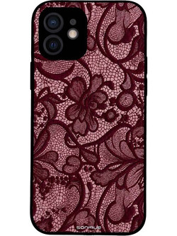 Sonique Diva Series Back Cover Burgundy Lace (iPhone 12)