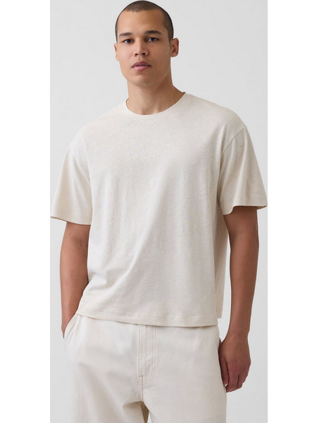 Ανδρική Μπλούζα Oversized σε Cropped Γραμμή με Λογότυπο CHINO GREY 92027 039