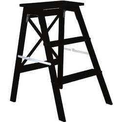 Σκαλοσκαμπό Estia Bamboo Essentials με 3 Σκαλιά 43.5x50x63.5 cm Μαύρο 04-34412