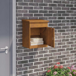 vidaXL Θυρίδα Πακέτων με αποθήκευση Σκ rusty 47,5 x 38 x 59 εκ