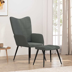 vidaXL Πολυθρόνα Relax με Υποπόδιο Γκρι 327953