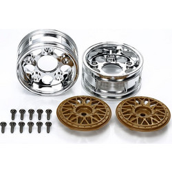 2-PIECE MESH WHEELS (1 PAIR, 4WD/FWD TOURING & RALLY CAR) - TAMIYA 50548