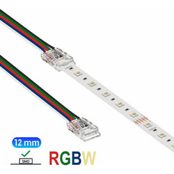 Cubalux Κονέκτορας παροχής IP20/65 με καλώδιο 15cm για RGBW ταινία led SMD πλάτους 12mm - Τεμ. - Cubalux - 430027