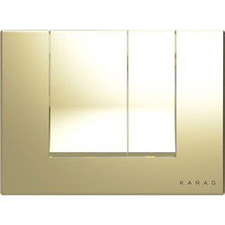 Πλακέτα καζανακίου διπλής λειτουργίας ALINDA Gold Matt A227-007 KARAG