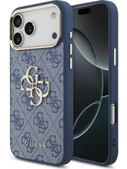 Guess 4G Big Classic Logo Back Cover Blue (iPhone 18 Pro Max / 17 Pro Max)