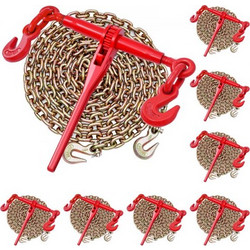 VEVOR Ratchet Chain Binder, 10 mm x 3 m G80 Chains, 4173 kg Φορτίο εργασίας Ratchet Load Binder, Chains and Binders Set, Tie Down Hauling Chain Binders for Hauling, Rewing, Logging, Lifting