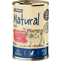 NATURAL Veal with chicken liver - wet cat food - 400g