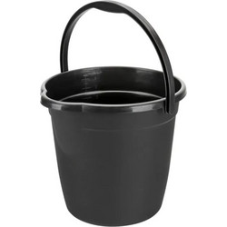 ΚΟΥΒΑΣ ΠΛΑΣΤΙΚΟΣ ΜΕ ΧΕΡΟΥΛΙ BUCKY 10L ΜΑΥΡΟΣ LAMPA - 1 ΤΕΜ