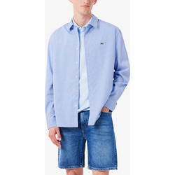 Lacoste Ανδρικό Πουκάμισο Βαμβακερό Κοντομάνικο Overshirt Μπλε 3CH8857-2QB