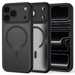 Tech-Protect MagCam MagSafe Back Cover Matte Black / Red (iPhone 18 Pro Max / 17 Pro Max)