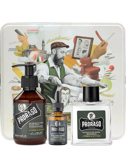 Proraso Cypress & Vetyver Σαμπουάν για Γένια 200ml + Balm 100ml + Oil 30ml