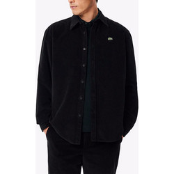 Lacoste Ανδρικό Πουκάμισο Βαμβακερό Μακρυμάνικο Slim Fit Μαύρο CH8821-031