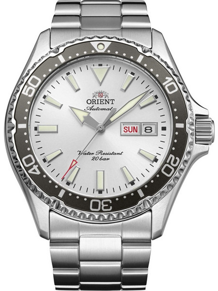 Orient Mako Ανδρικό Ρολόι Αυτόματο με Ασημί Μπρασελέ RA-AA0825S