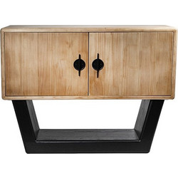 ΜΠΟΥΦΕΣ MDF - ΜΕΤΑΛΛΙΚΟΣ ΦΥΣΙΚΟ - ΜΑΥΡΟΣ 120x40x90cm 810-00245 - Estheti - 810-00245