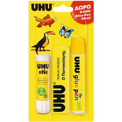 Κόλλα Uhu Glue Pack (stick 21gr - ρευστή 35ml - glue pen 50ml) 44265