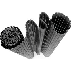 Καλαμωτή PVC 14mm Μισό Καλάμι 100x300εκ. - Γκρι
