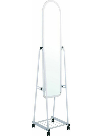 Woodwell Καθρέπτης Δαπέδου Μεταλλικός Rolland Λευκός 43x37x160cm