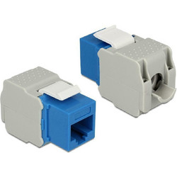 DeLock Keystone Module RJ45 jack to LSA Cat.6 UTP Blue