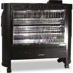 Gruppe NGF-24BFHR Black Σόμπα Χαλαζία 2400W με Θερμοστάτη και Ανεμιστήρα