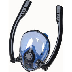XDive Dual Μάσκα Θαλάσσης Full Face Μαύρη Μπλε 61052