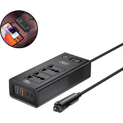 Inverter Αυτοκινήτου 200W με 2 Θύρες Πρίζας 220V - 2 x USB-A QC3.0 και 2 x USB-C PDXO CZ027