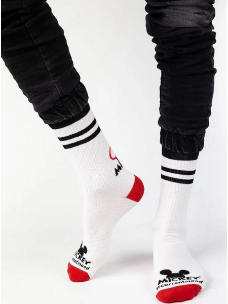 Cimpa Disney Mickey Retro Varsity Βαμβακερές Κάλτσες MC21528-36-Λευκό