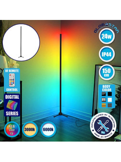 Επιδαπέδιο Φωτιστικό LED 150cm 24W RGBW+WW Digital Magic Dot Pixel Μαύρο ALIEN
