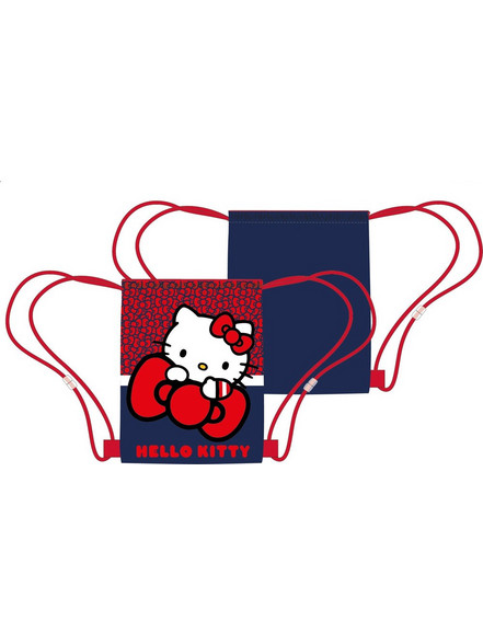 Hello Kitty Red Bow Παιδικό Αθλητικό Σακίδιο Πλάτης με Κορδόνια 40x35 εκ